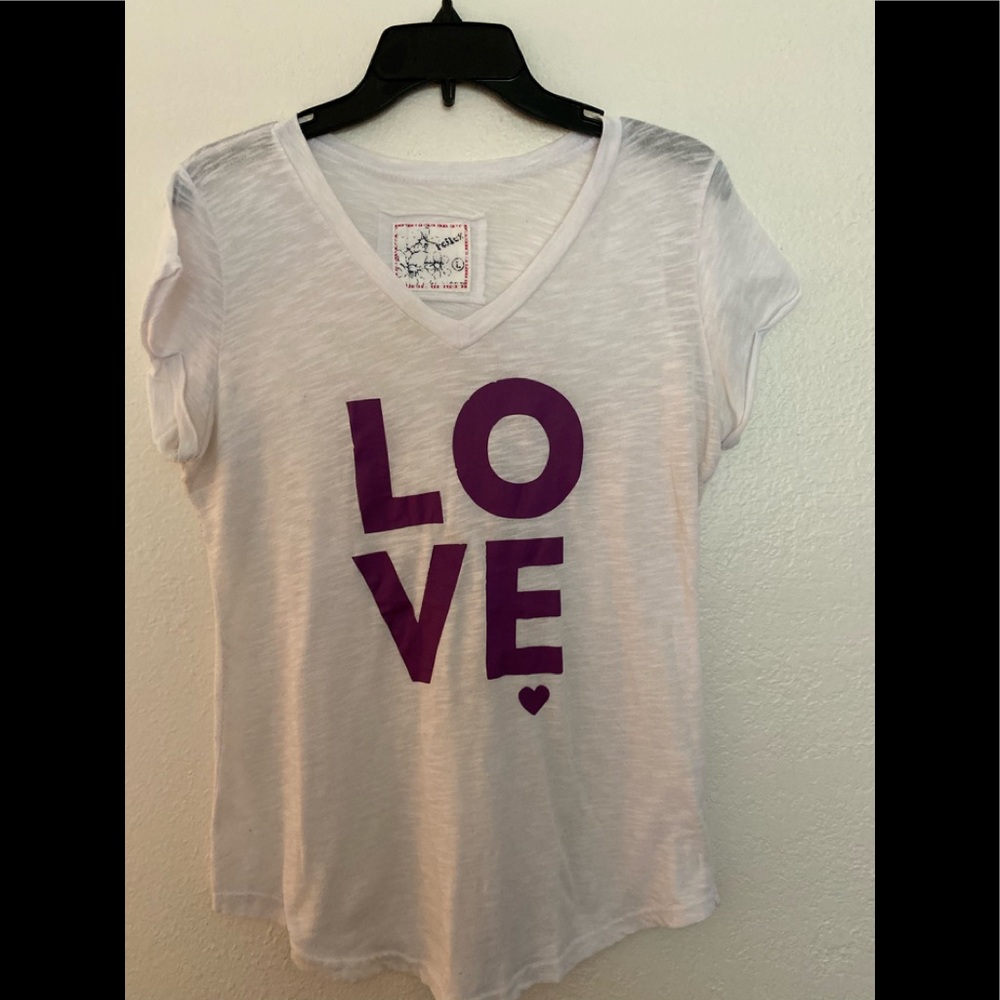 💕REFLEX BRAND S/S COTTON TEE W/LOVE LOGO ...LRG💕